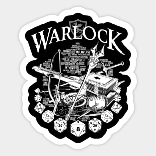 RPG Class Series: Warlock - White Version Sticker